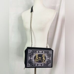 Book of Spells Black and Gold Crossbody Bag